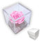 PREMIUM ROSE - Cubo Rosa Stabilizzata Rosa 8 cm con Marmo di Carrara - Rosa Eterna Stabilizzata Made in Italy - Idea per Chi Ama Colori Vivaci e Giovani Donne - Rosa A 1085