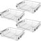 TecTake® Lot de 4 Panier de Rangement Coulissant en Inox pour Placard 60cm Tiroir coulissant idéal Organisateur cuisine, rangement sous evier, chambre, dressing, bureau, garde manger, cellier, maison