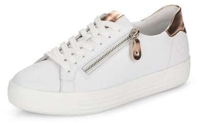 Remonte Damen D0903 Sneaker, Weiss/Kupfer / 81, 44 EU