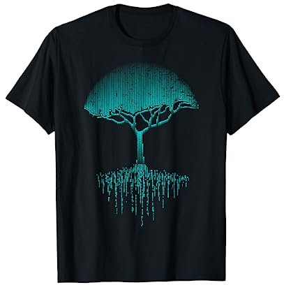 Programmierer Sprüche Algorithmus Baum Informatik Nerd T-Shirt, Unisex-Kinder & Erwachsene, Schwarz, S, Kurzarm, Rundhals-T-Shirt