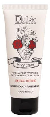 Dulàc - Tattoo Creme für frische Tattoo Pflege Reich an Panthenol (5%), Aloe und Shea-Butter, Beruhigende und Feuchtigkeitsspendende Salbe, Fördert die Hautregeneration und Schützt die Haut