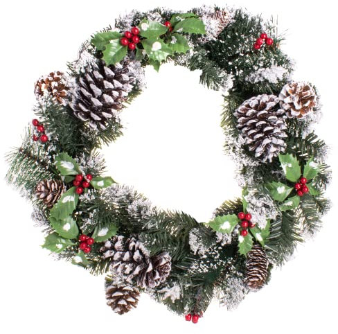 Christmas Workshops Traditioneller Weihnachtskranz aus Kiefernholz, mit Kugeln, 50 cm