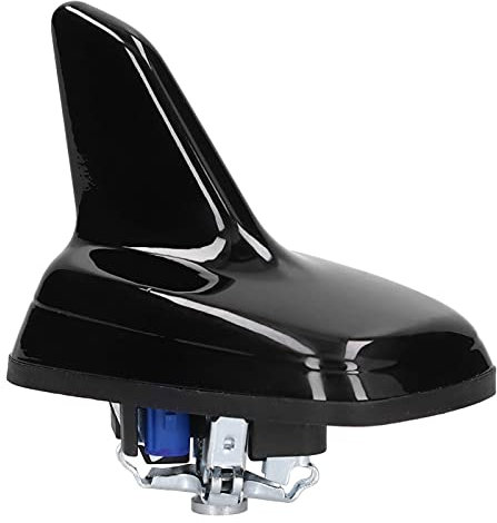 KIMISS Antenne Haifischflosse Form 5Q0035507B5FQ Glänzend Schwarz Auto Haifischflosse Antenne ABS Metall Ersatz für 5Q0 035 507 B, 5Q0035507B Dachantenne