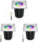 ledscom.de 3 Stück Bodeneinbauleuchte RELI für außen, IP67, edelstahl, gefrostet, eckig, 11 x 11cm inkl. LED RGB Lampe, smart 473lm