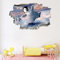 Pinguine 3D Wandtattoos Durchbruch Wandbild Tiere Selbstklebend Kinderzimmer Aufkleber Wandaufkleber Modern Wandsticker für Kinderzimmer Junge Mädchen Teenager Zimmer Wohnzimmer Schlafzimmer