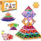 morkka 220 Stücke Puzzle Magnetische Bausteine Spielzeug Magnet BAU Bauen Kit Montessori Bildung Spielzeug für Kinder Spielen Stacking Spiel mit Magnetischen Ziegeln und Sticks