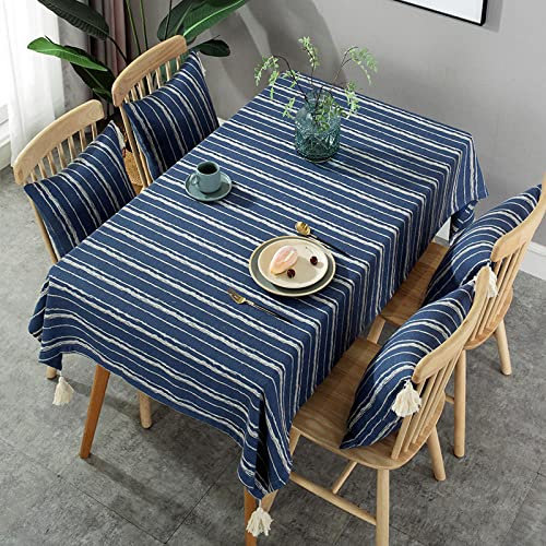 XQSSB Tischdecke für Kindergeburtstag und Mottoparty Bettwäsche aus Baumwolle Kinder Geburtstag Party Table Cover Tiefblau A 180 × 180cm