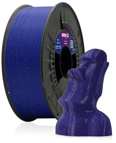 WINKLE Filament PLA HD Glitter 1.75mm Bleu Nuit pour Impression 3D, Bobine PLA 300g, Filament Imprimante 3D, Matériaux d'impression 3D Paillettes, Précision Dimensionnelle +/- 0.05mm