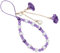 1 Pcs Cadena Para TeléFono Celular Cordon Móvil Colgante Móvil para Teléfono Celular Cadena de Acrílico Bohemio para Celular Correa de muñeca Cordón Móvil Cadena de Teléfono Telular,Violeta
