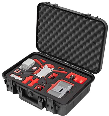 TomCase Drohnen Koffer ECO “Ready-to-Fly” für DJI Mini 3 Pro Fly More Combo, Standard Fernsteuerung oder DJI RC, bis zu 10 Akkus, wasserdichter Hard Case, Made in Germany