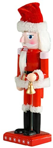 25 cm Schiaccianoci in legno Soldati Babbo Natale, Premium Handmade Christmas Schiaccianoci Figure Decorative Per Casa Camino Albero di Natale Decorazioni per feste festive