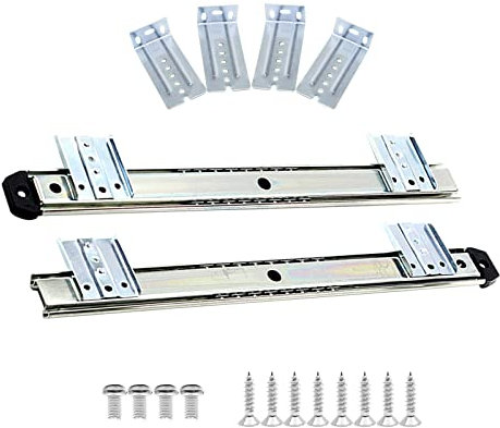 Guide Scorrevoli Tastiera - Cuscinetti Per Guide Scorrevoli,per Cassetto/Ripiano Porta-Tastiera Guide Di Scorrimento,Fasi Di Installazione,Guide Scorrevoli Per Ripiano Porta-tastiera ( Color : Silver