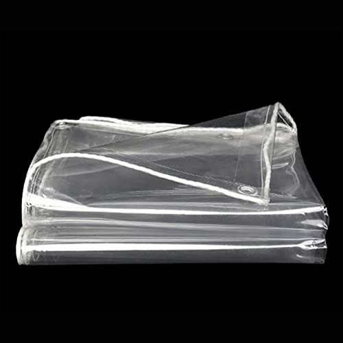 tyfuture Panneau PVC Exterieur Bache pour Terrasse Coupe-Vent Antirouille Oeillets en Aluminium Isolation Bâche pour Les Voitures Jardin Pergola Gazébos (Color : Clear, Size : 1x1.5m)