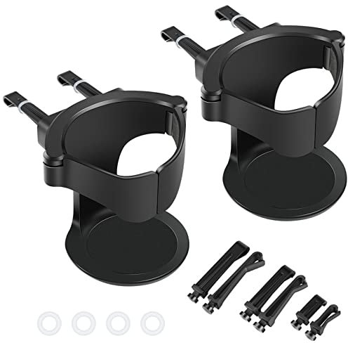 Ticeed 2 Set Getränkehalter Auto-Belüftungs-Becherhalter universeller Dosenhalter Wasserflaschenhalter Klappbar Tassenhalter mit Clips für Auto Klimaanlage Lüftungsschlitz (Schwarz)