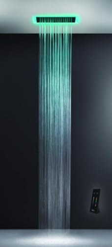 Gessi Afilo, système de douche multifonctionnel 300x300 avec jet de pluie, surge, avec effet de luminothérapie, 57401279