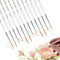 Cobee Micro Detail Paint Brush Set, 12 Pièces Pinceaux à Ongles Aquarelle Fine Pinceaux d'artiste Peinture Visage Nail Art à l'huile Miniature Acrylique Model Making (Blanc，0, 00 et 000)