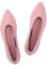 Frank Mully Scarpe Eleganti da Donna a Punta Piatta Lavorata a Maglia con Zeppa Bassa Comode Scarpe Basse da Donna Slip-on, Rosa, 35.5 EU