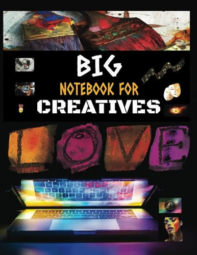 BIG NOTEBOOK FOR CREATIVES: School Supplies, Blank Pages, Big Writing Space, 8.5 x11, Aesthetic Notebook