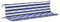 Tidyard 2-TLG. Gartenbank Auflage, Bankauflage Sitzkissen Outdoor, Polsterauflage Auflage für Gartenbank, Bankpolster Bankkissen, Blau&Weiß Gestreift 200x50x7cm Stoff