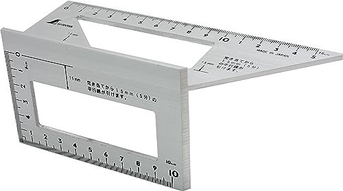FAMEX 12566 Shinwa 3-D 32722 32722 - Ángulo de tope de ángulo de inglete (aluminio, 45°/90°)