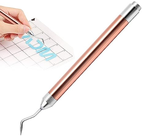 Vinyl Jäten Werkzeuge - Bastelwerkzeug | Entgitterwerkzeug Plotter Mit Licht | Bastel-Unkrautstift | Papier-Unkrautwerkzeug Mit Austauschbaren Haken Zum Schnitzen, Aufbügeln Und Papierschneiden
