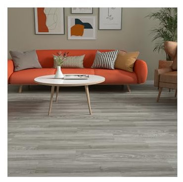 FLOREXP Vinyl Bodenbelag - Lino Bodenbelag,Peel & Stick Bodenfliesen Selbstklebende Bodenfliesen,2mm 18pcs Wasserdicht,für Küche Wohnzimmer Boden Planke(2.51m²,Western Oak)