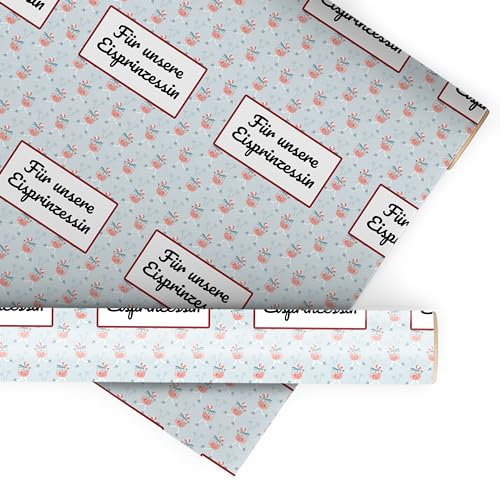 wandmotiv24 Geschenkpapier personalisiert, 100 x 140cm, 1.4 qm, Text anpassen, Weihnachten, Flamingo, Fotogeschenk, Geschenk für Freunde und Familie M0063