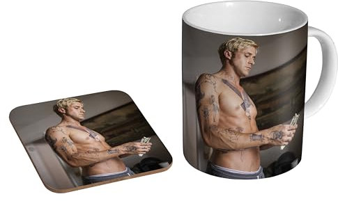glades Ryan Gosling The Place Beyond The Pines – Keramik Kaffeetasse + Untersetzer Geschenkset