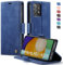XYGLOW Handyhülle für Samsung Galaxy A52/A52S Hülle Klappbar Premium PU Lederhülle Klapphülle【RFID Schutz】 Kartenfach Standfunktion Schutzhülle für Samsung A52S 5G/ A52 4G/5G Flip Wallet Tasche, Blau