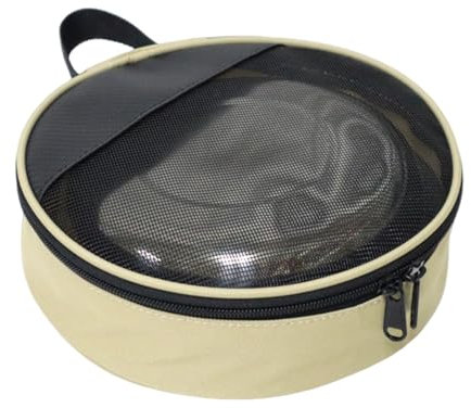 MULAIDI Cutlery Storage Bag, Camping Picnics Cutlery Bag Outdoor Plate and Bowl Storage Bag Round Cookware Bag Utensils Organizers Easy to Carry