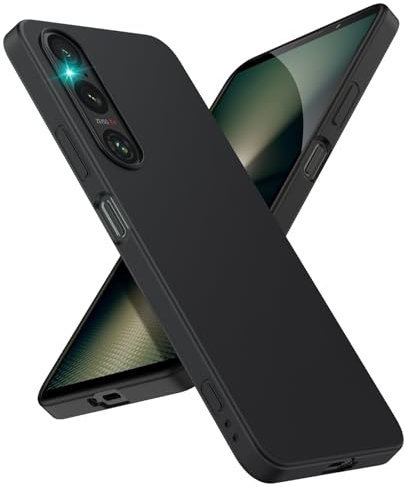 SineOrdo Sony Xperia 1 VI Case, Mobile Phone Case for Sony Xperia 1 VI Protective Case Thin Cases Silicone TPU Drop-Proof Soft Case Matte - Black