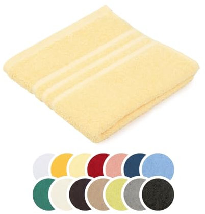 liebling Handtuch, 100% Baumwolle, Serie Borkum, 50 x 100 cm, 60 Grad waschbar, trocknergeeignet, Farbe: vanille