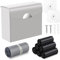 FAOEHN Sanitary Napkin Disposal Receptacle with Hygiene Disposal Bags and Trash Bag,9.4x7.8x3.5 inches Stainless Steel Wall Mounted Feminine Hygiene Disposal Trash Can Bin for Bathroom,Office (Silver)