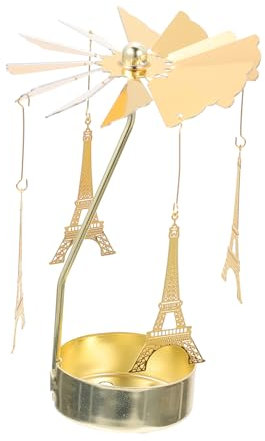 Cabilock Rotierender Kerzenhalter Aus Robustem Eisen Mit Eleganter Eiffel-Turm Deko Party Weihnachtsdekor Stilvoller Langlebiger Kerzenständer Für Festliche Anlässe Und Tischgestaltung
