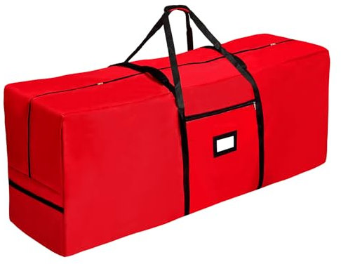 Fuyuleyo Christmas Tree Storage Bag Heavy-Duty 600D Oxford Christmas Tree Bag, Christmas Tree Storage Box Fits Up to 7.5Ft Tree, Waterproof Xmas Tree Bag with Reinforced Handles & Dual Zipper
