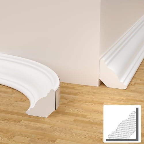 Nayotaa Moulures de plafond autocollantes en TPE - Triangle - Plinthe d'angle autocollante - Pour bords muraux, bords de carrelage, plafonds et bords d'armoire, décoration d'angle, plinthe d'angle