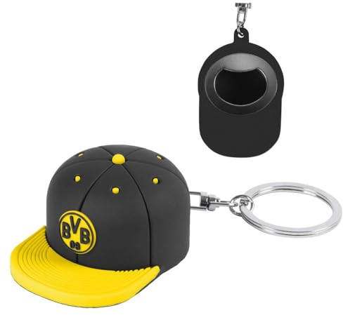 Dortmund Borussia Schlüsselanhänger Cap mit Flaschenöffner Anhänger BVB 09