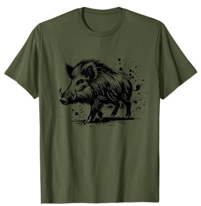 Jäger T-Shirt Wildschwein Keiler Jagd Jäger Wildschwein T-Shirt
