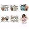 SUPERDANT 6PCS Coffee Theme Iron On Transfer Patches Coffee Heat Transfer Stickers DIY Iron On Decals Washable Heat Transfer Paper for Clothing T-Shirt Backpacks Bag Pillow Decor Applique