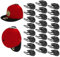 Gocvo 24 Stück Adhesive Cap Halter, Hat Rack Kein Bohren, Baseball cap aufbewahrung, cap halterung wand, kappenhalter für Zimmer Tür Kleiderschrank(Schwarz)