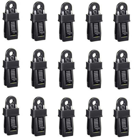20 Pcs Tarp Clip Heavy Duty Lock Grip Tarp Clamps Tent Fasteners Clip Holder Camping Clamp Clip Tighten Lock Tent Snap Grip for Outdoor Camping Canopy