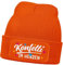 MoonWorks® Damen Beanie mit Patch Strickmütze mit Spruch Fasching Karneval Party Konfetti im Herzen Damenmütze Orange Unisize