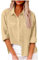 Chemise Lin Femme Blouses Ample Shirts Décontracté Chemisier Femme Chic Et Élégant Chemise en Coton Lin Chemise a Carreaux Rouge Et Noir Femme Blouse De Noel Femme Vetements Orange T Shirt
