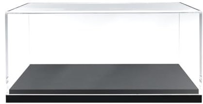 Dickly 1/18 Présentoir de Figurines en Acrylique Transparent, Présentoir Moulé sous Pression avec Boîte de Rangement de Base, Boîte à Poussière pour Modèles de Voitures/Jouets