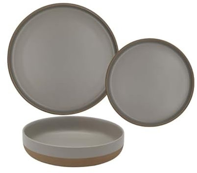 lifestyle WD SET 18 PIATTI BICOLORE (GRIGIO)