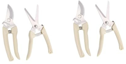 UPKOCH 2 Sätze Gartenschere Buschschere Handschneider Baumschere Pflanzenschneider Handscheren Für Die Gartenarbeit Astschere Scheren Garten Rostfreier Beige 2 Stück * 2
