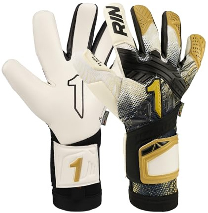 Rinat Fiera Pro Gold Adult Goalkeeper Gloves, Gold, Size 11
