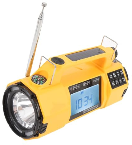 Annadue Notfall Kurbel Radio, Solar-Handkurbel-Wetter Radio mit AM/FM/SW/NOAA-Wetter Alarm, Taschenlampe Lese Lampe, Batterie-Backup für Power-Outage-Survival Camping