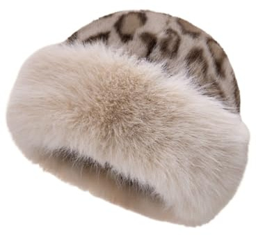Xiyocadt Wintermütze aus Kunstpelz für Damen, Warme Plüsch Wintermütze,Winter Russische Mütze Pelz Damen Kunstfellmütze,für Reisen, Skifahren, Wandern