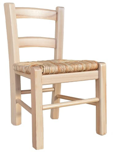 Liberoshopping Chaise BÉBÉ en Bois avec Assise en Paille, Chaise pour Enfants (Naturel)